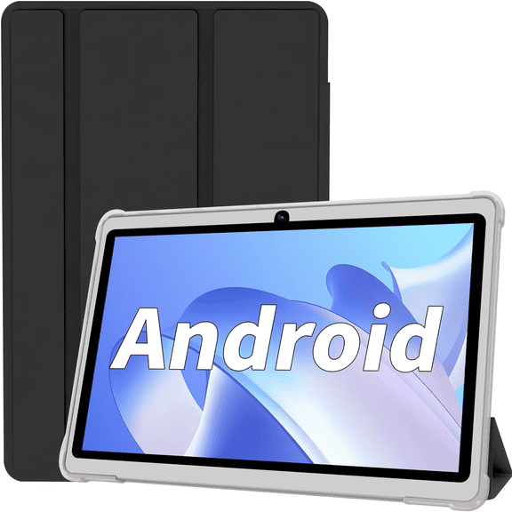 Android Tablet 7 inch Tablets with Case, 6GB RAM 32GB ROM 1TB Expand, Quad-Core Processor Tablet PC, 1024 x 600 IPS Screen, Dual Camera, 3000mAh Battery, Bluetooth, WiFi, GMS, Black