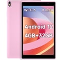 thumbnail image 1 of Android Tablet 8 inch, Android 12 Tablet, 4GB RAM 32GB ROM, Quad-Core Processor, Dual Camera, WiFi, 128GB Expand, Game, GMS Certified Tablets(Pink), 1 of 7