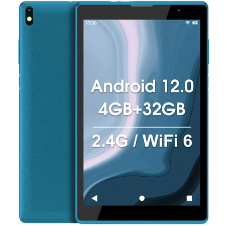 Android Tablet 8 inch, Android 12 Tablet, 4GB RAM 32GB ROM, Quad-Core Processor, Dual Camera, WiFi, 1TB Expand, Game
