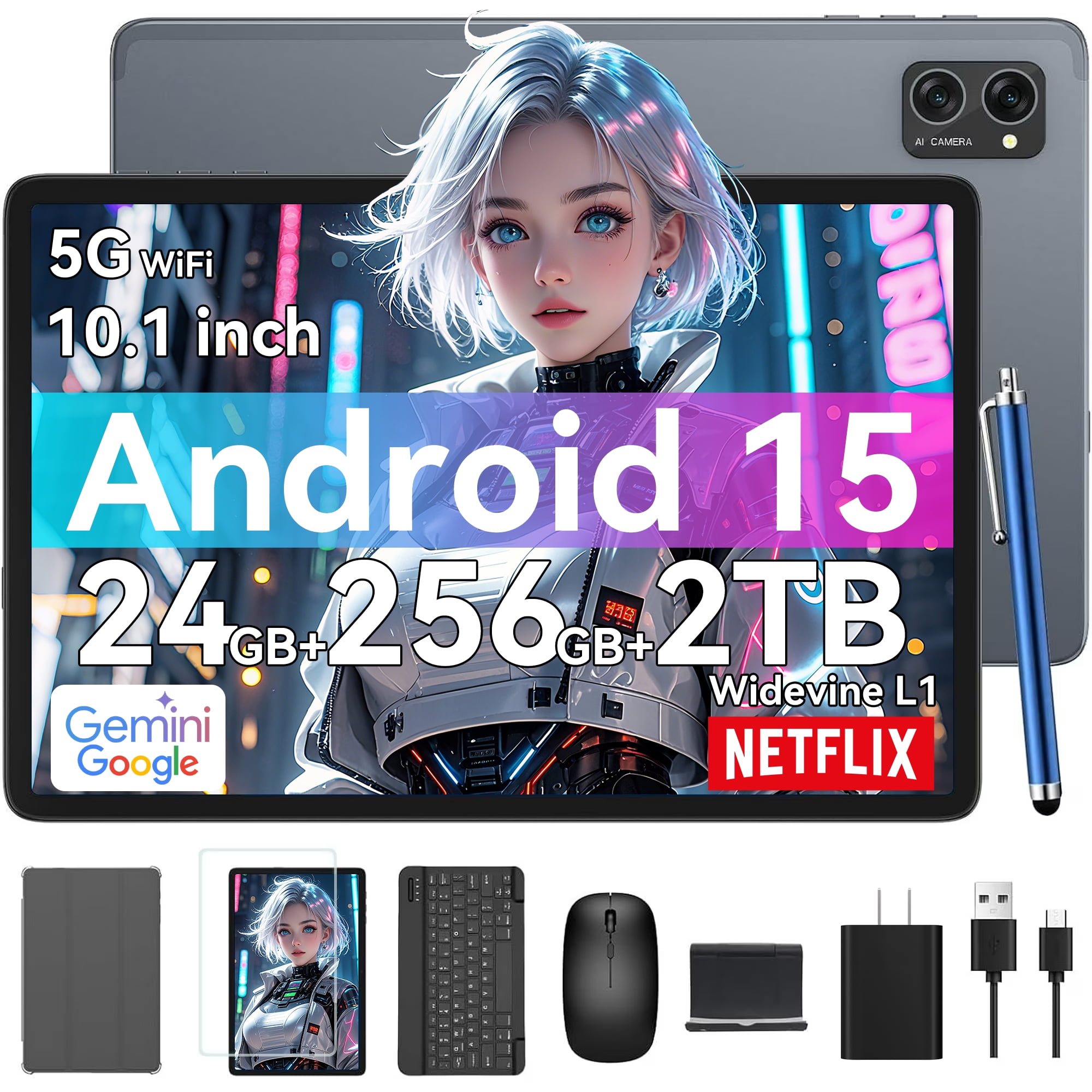 Android 15 タブレット 10.1インチ 24GB+128GB Amazon.co.jp: Android 15 タブレット【 10.1インチ大画面＆AI
