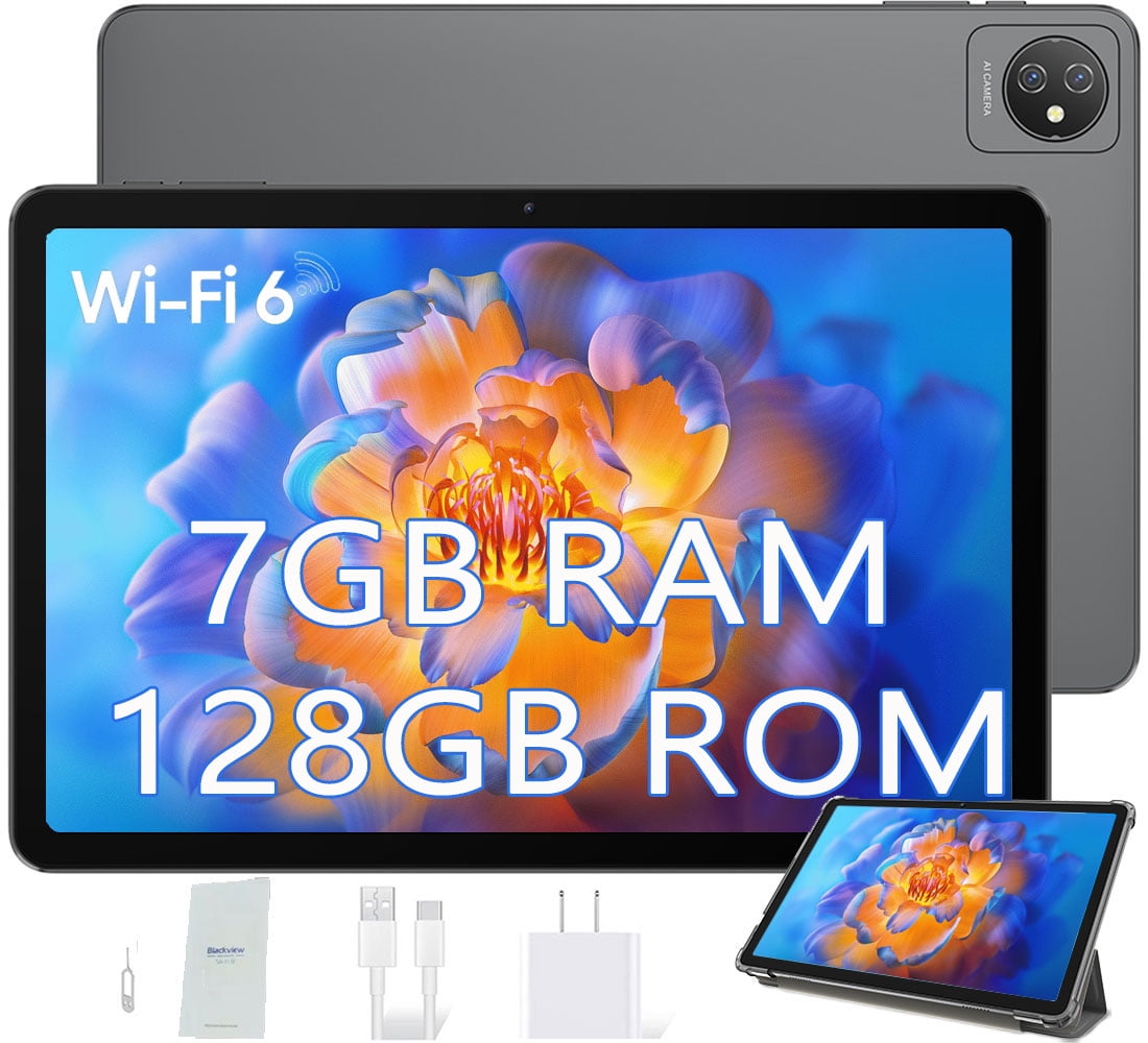Blackview Tab 13 10.1'' 6GB RAM 128GB ROM Android 12 TÜV Rheinland PC Mode  7280mAh 13MP Camera 4G Tablet