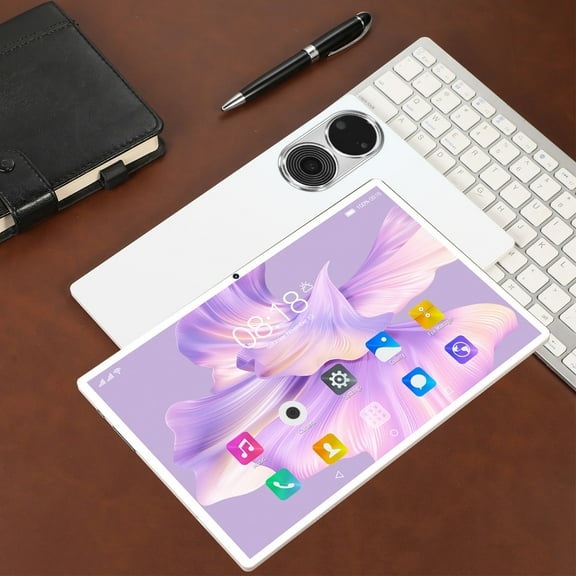 Android Tablets on Sale, Hwkond High Configuration 10.1inch Tablet, 4+32G Ultra-thin HD Display, Android Tablet, Learning Game Video Office Tablet, Dual SIM Communication,White