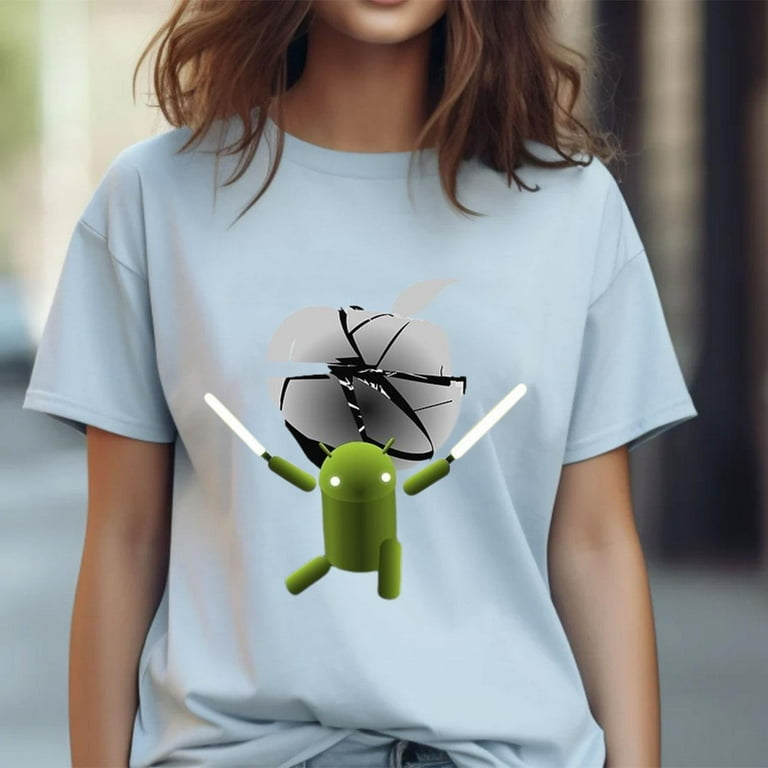 Android vs Apple Tri blend T Shirt Walmart