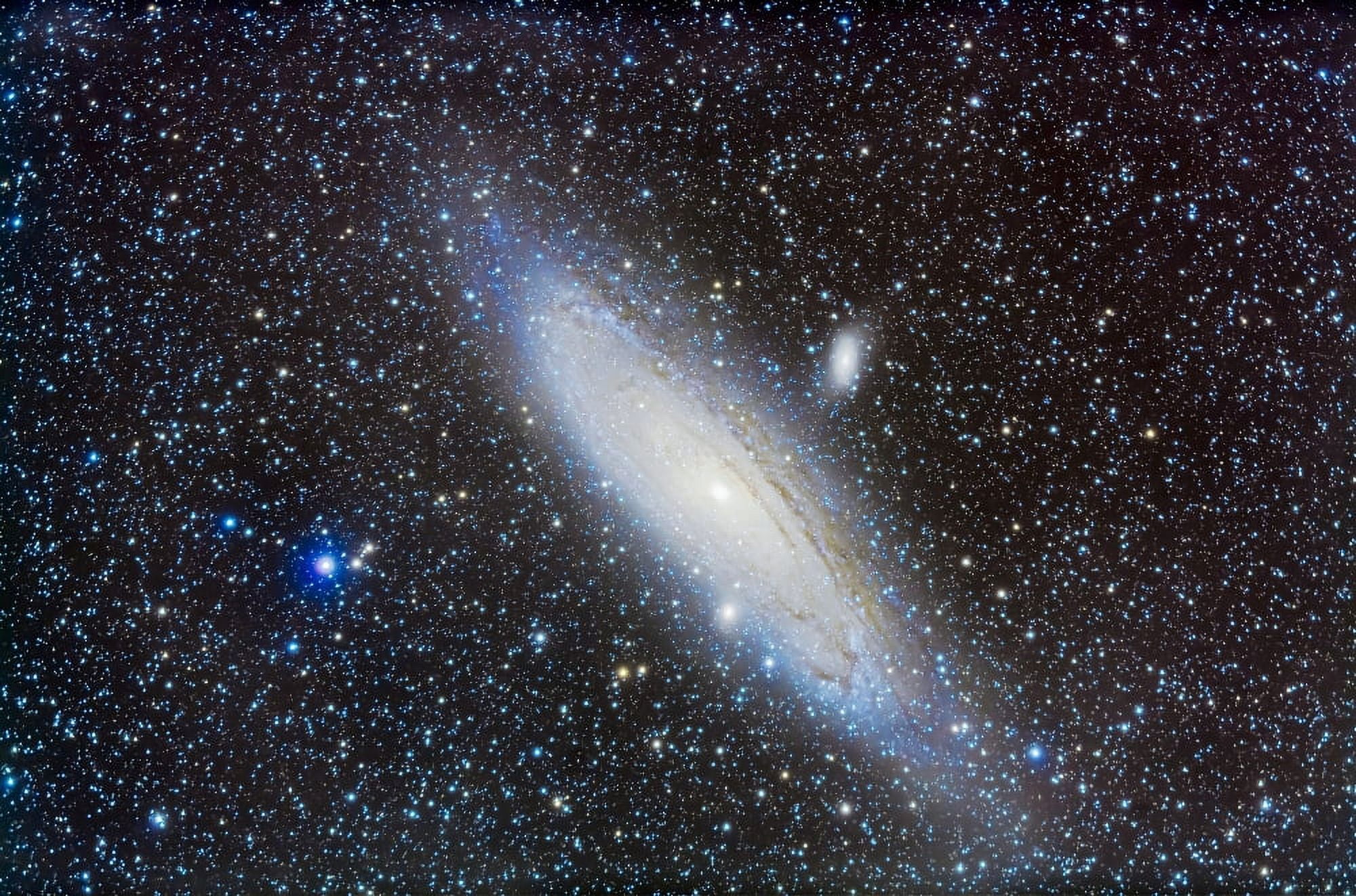 Andromeda Galaxy with companions Canvas Art - Alan DyerStocktrek Images (34 x 23)