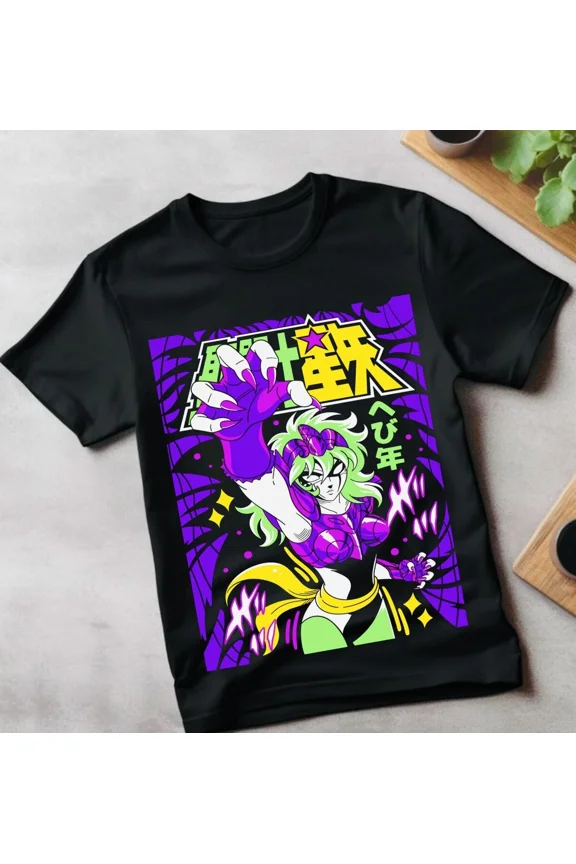 Andromeda Shun T-Shirt saint Seiya,Ikki,Sienna,Nero,Cosmo,Anime Shirt All Size