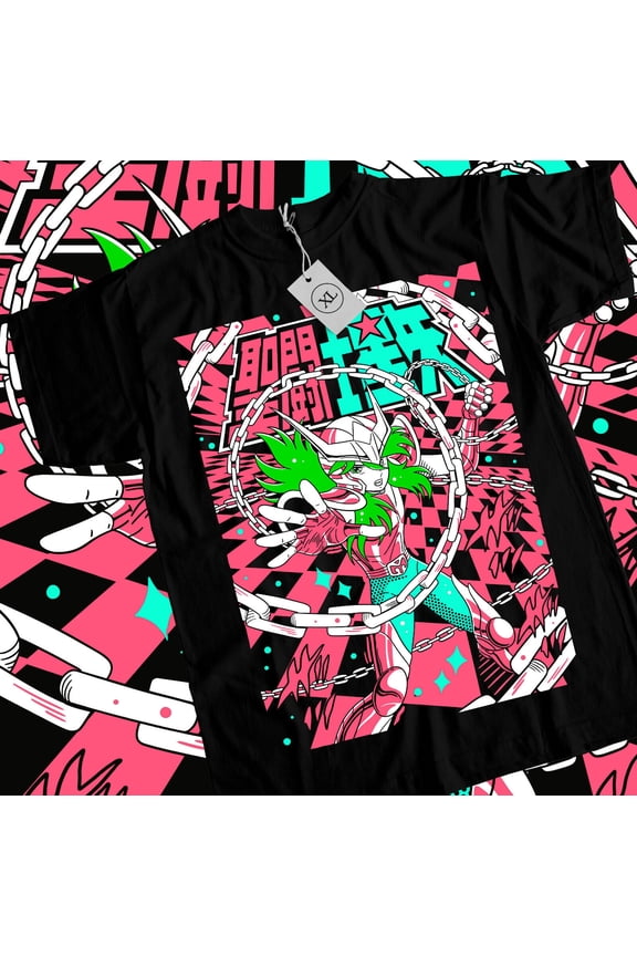 Andromeda Shun T-Shirt saint Seiya,Ikki,Sienna,Nero,Cosmo,Anime Shirt All Size