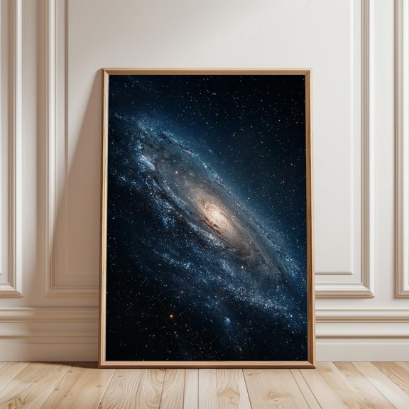 Andromeda Style Artwork Deep Space Wall Decor Celestial Universe Art Print, Unframed Paper Print