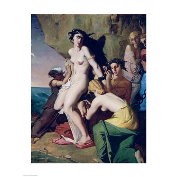 Andromeda Tied to the Rock by the Nereids 1840 Canvas Art - Theodore Chasseriau (18 x 24)