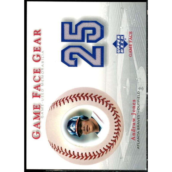 Andruw Jones Card 2003 Upper Deck Game Face Gear #AJ