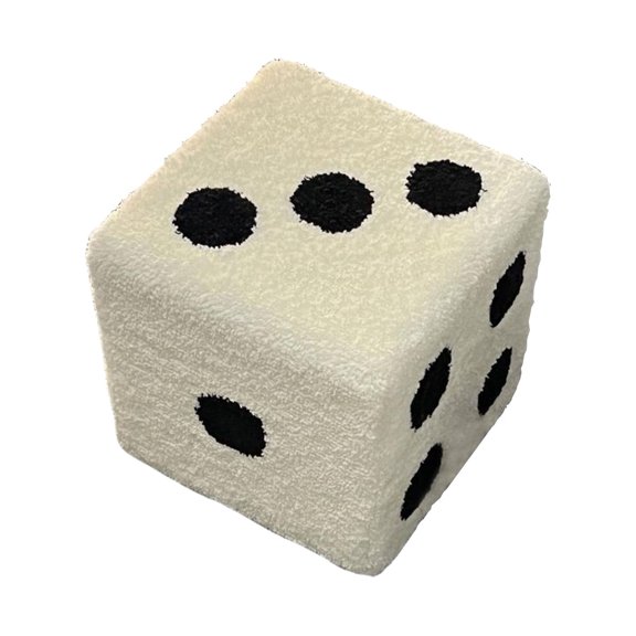 Andvari Cubic Imitation Lamb Wool Funny Shoes Stool Bedroom Decorative Dices Stool for Living Room