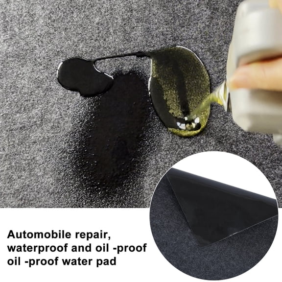 Andvari Garage Carpet Garage Mats For Floor Rectangle Garage Floor Mat Motorcycle Oil Spill Mat Extra Large Garage Mat, Non Slip And Waterproof Backing, Foldable