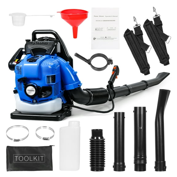 Andvari Gas Backpack Leaf Blower 75.6cc with 205MPH Wind Speed & Ergonomic Harness
