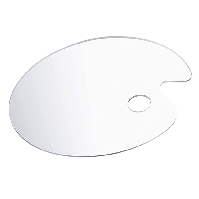 Andvari Painting Palette Transparent Nonstick Comfortable Grip Clear
