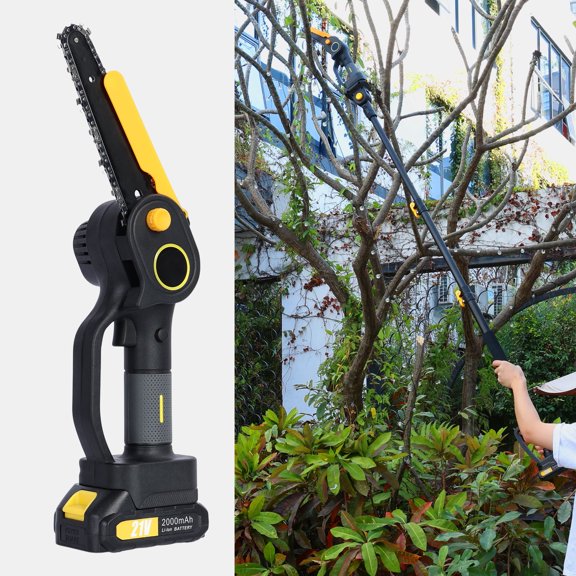 Andvari Pruning Saw Cordless Pole Saw Brushless Electric Chain Saw 4.9-7.5ft Adjustable Pole Saw for Tree Pruning, Comfortable Grip