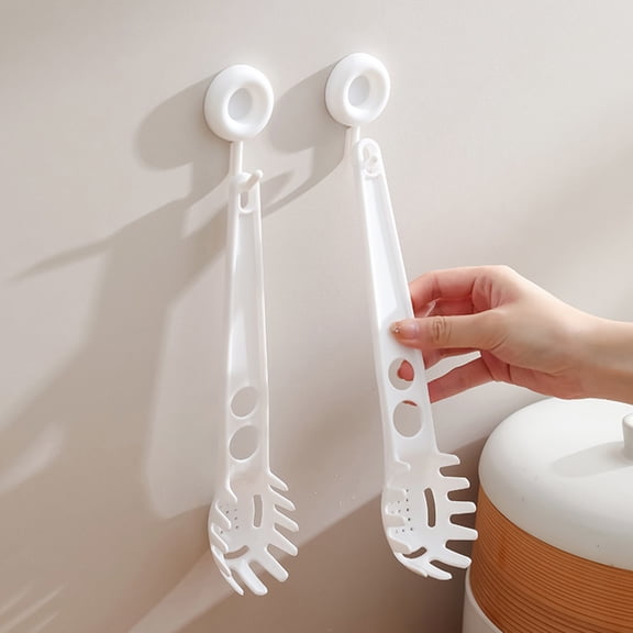 Andvari Spaghetti Spoon Heat Resistant Food Grade Hole Design Easy to Clean Anti-slip Filter Residue Plastic Long Handle Pasta Server Kitchen Accessories