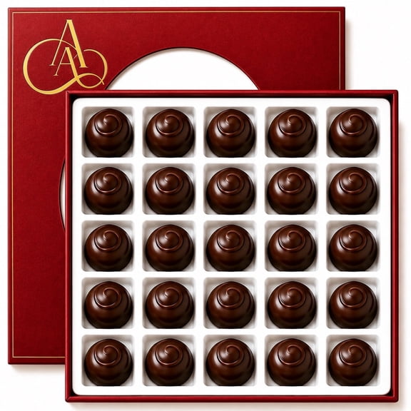 Andy Anand Sugar-Free Cherry Cordial Dark Chocolate Truffles, 48 Count, Vegan, Stevia Sweetened, 60% Cocoa