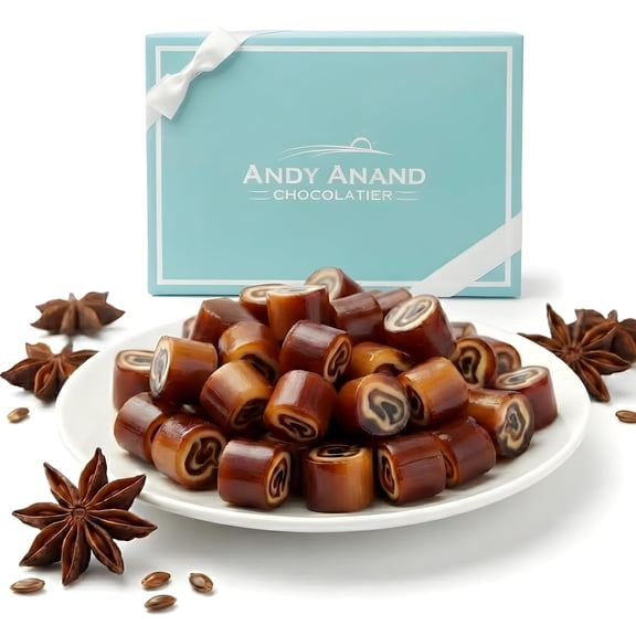 Andy Anand Sugar-Free Aniseed Rock Hard Candy, 25 Count, European Copper-Kettle Boiled, Gluten-Free, Aspartame-Free Candy