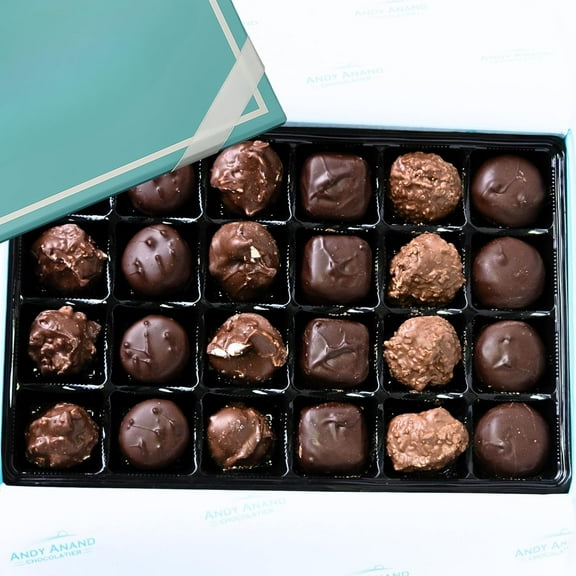 Andy Anand Sugar Free Chocolate Sampler of Finest Caramels, English Toffees & Clusters Gift Boxed (1 lbs), Shipped 2nd Day Air