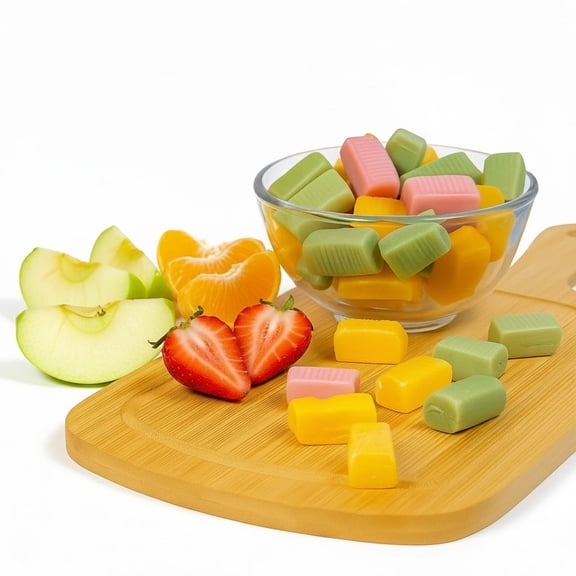 Andy Anand Sugar-Free European Fruit Taffy Toffees, 35 pc, 7 oz Strawberry, Orange & Lemon, Gluten-Free, Diabetic-Friendly Gift Box