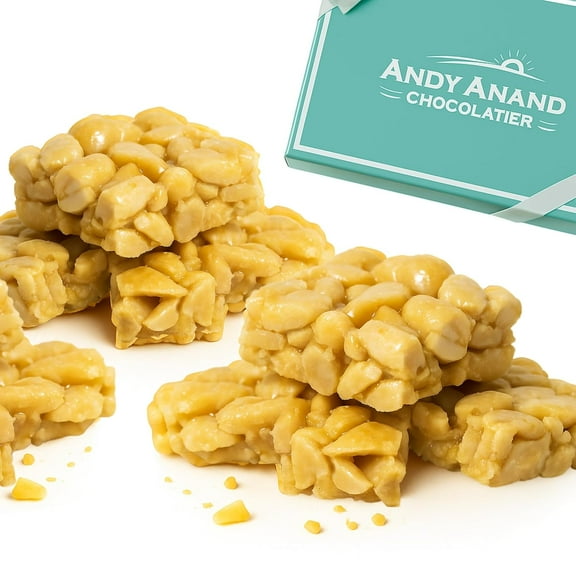 Andy Anand Sugar Free Peanut Brittle  Handcrafted Gluten Free Crunch, Low Carb Diabetic-Friendly Vegan Candy, 1 lb