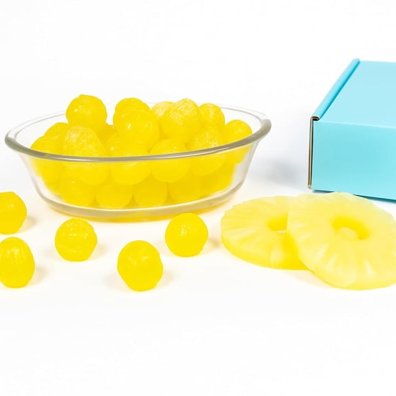 Andy Anand Sugar-Free Pineapple Chunks Hard Candy (25 pc) | European Imported, Sugar-Free & Keto | Local SoCal Bakery