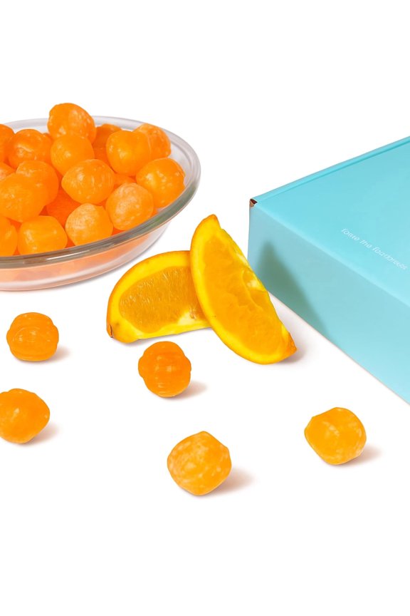 Andy Anand Sugar-Free Sour Orange Hard Candy, Sour Orange, 28 Count, 7 oz, Gluten Free, Copper Kettle Boiled