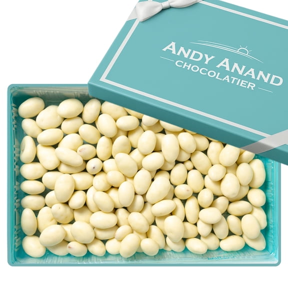Andy Anand White Chocolate Covered California Cranberries, 1 lb Sweet-Tart Gourmet Snack, No Preservatives, Birthday & Holiday Gift Box