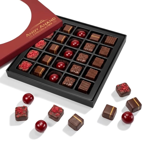 Andy Anands Chocolates with Plush Teddy Bear, Premium Vegan Blueberries covered with Rich Dark Chocolate 1 lbs For Birthday, Annyversary