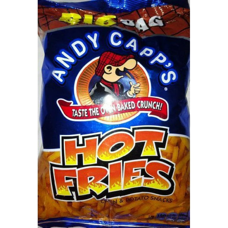 Andy Capps Fries 8 oz. Big Bag: Your Choice of Cheddar, Hot or Variety 4 Packs (Variety Pack)