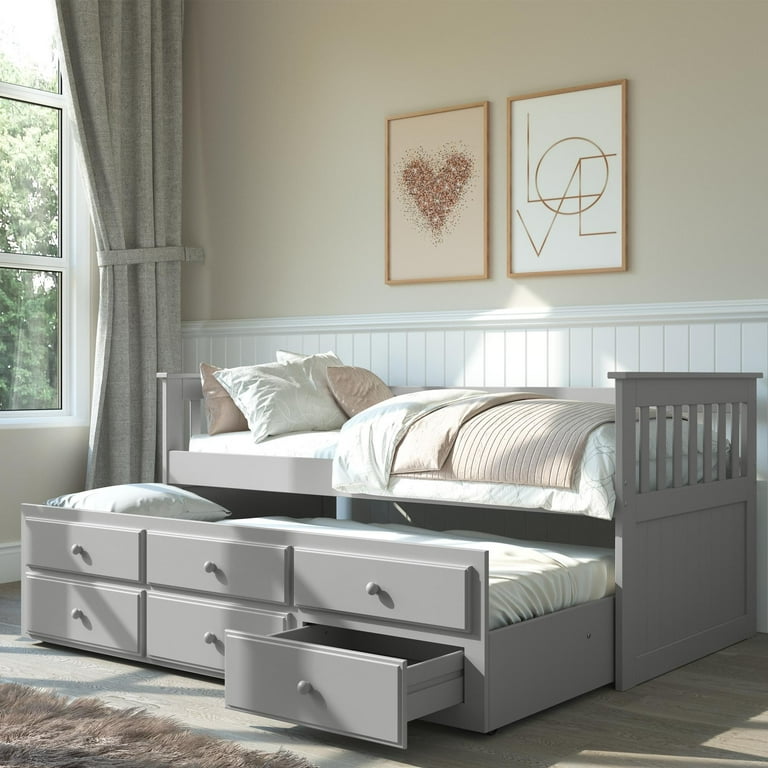 Grey daybed cheap with storage