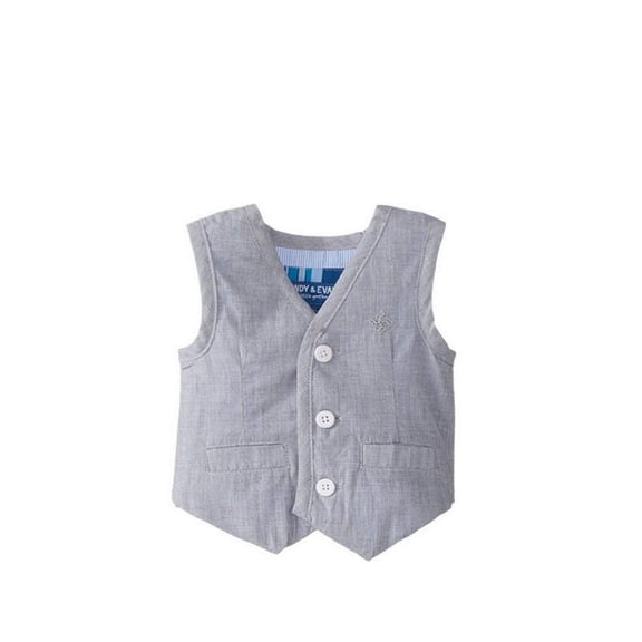 Andy & Evan Grey Little Boy's Chambray Vest (4T)