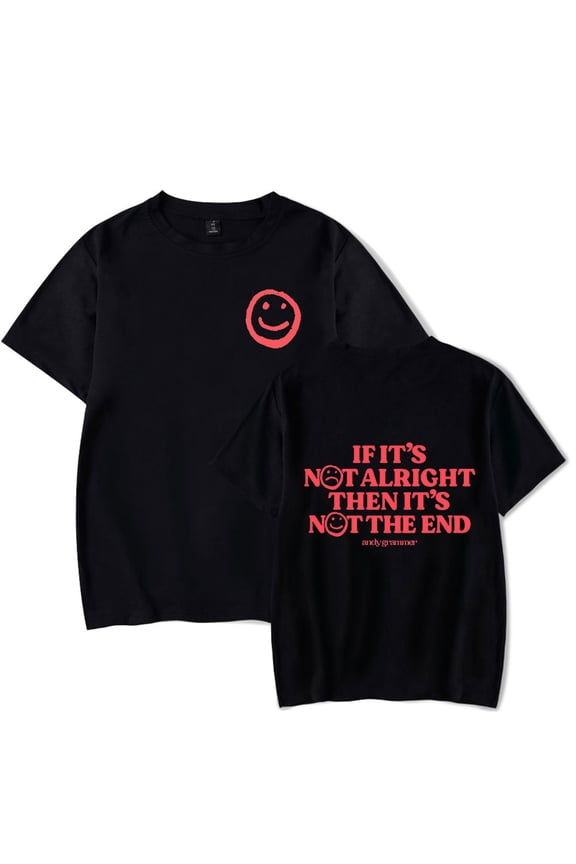 Andy Grammer Its Not The End T-Shirts Merch Women Clothes Trend Casual Short Sleeve Top