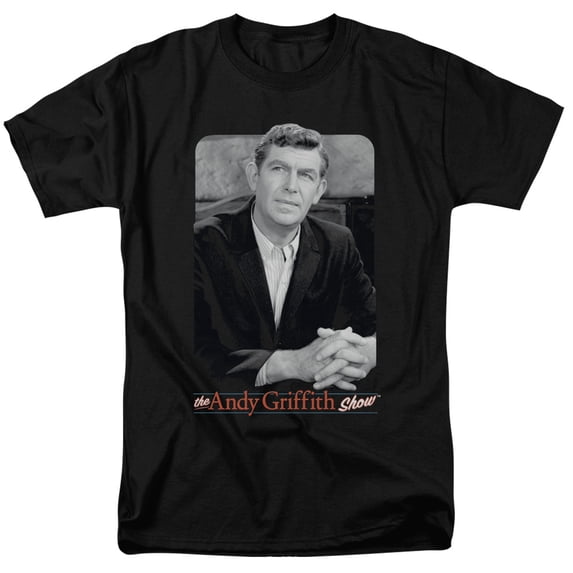 Andy Griffith Classic Andy Adult 18/1 T-Shirt Black
