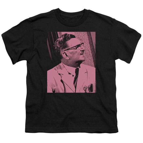 Andy Griffith & Floyd Lawson Short Sleeve Youth Cotton 18-1 T-Shirt, Black - Extra Large