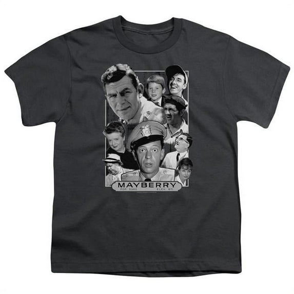 Andy Griffith & Mayberry Youth 18-1 Short Sleeve T-Shirt, Charcoal - Small