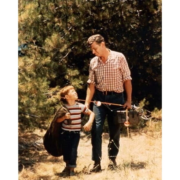 Andy Griffith Show iconic opening scene Andy & Opie go fishing 24x36 inch poster