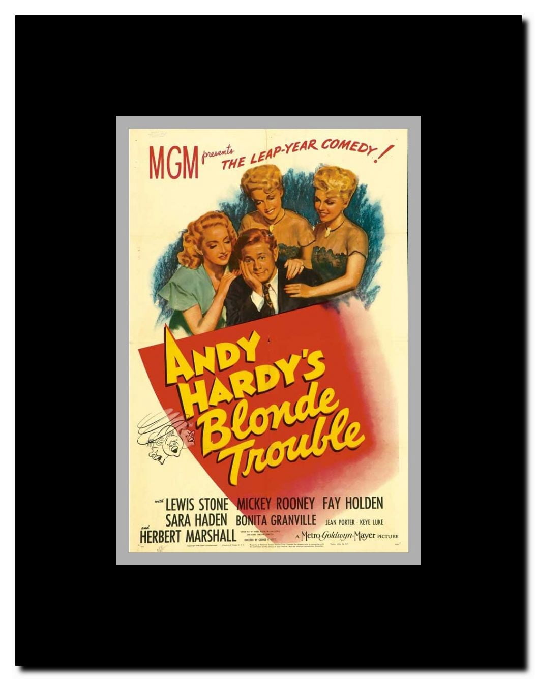 Andy Hardy's Blonde Trouble Framed Movie Poster