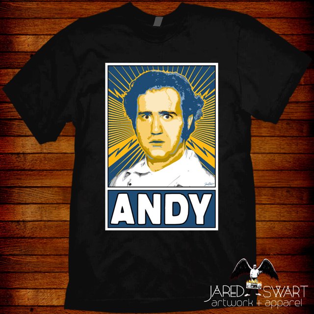 Andy Kaufman TShirt artwork by Jared Swart Halloween Tshirt, Funny