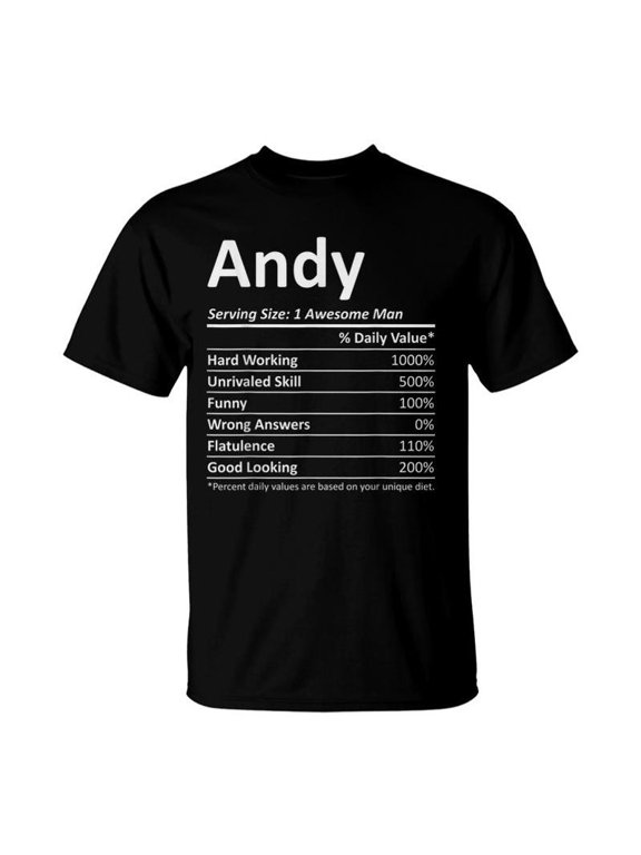 Andy Nutrition Birthday Personalized Name Idea TShirt