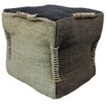 thumbnail image 1 of Andy Pouf Upholstered in Brown Fabric, 1 of 2