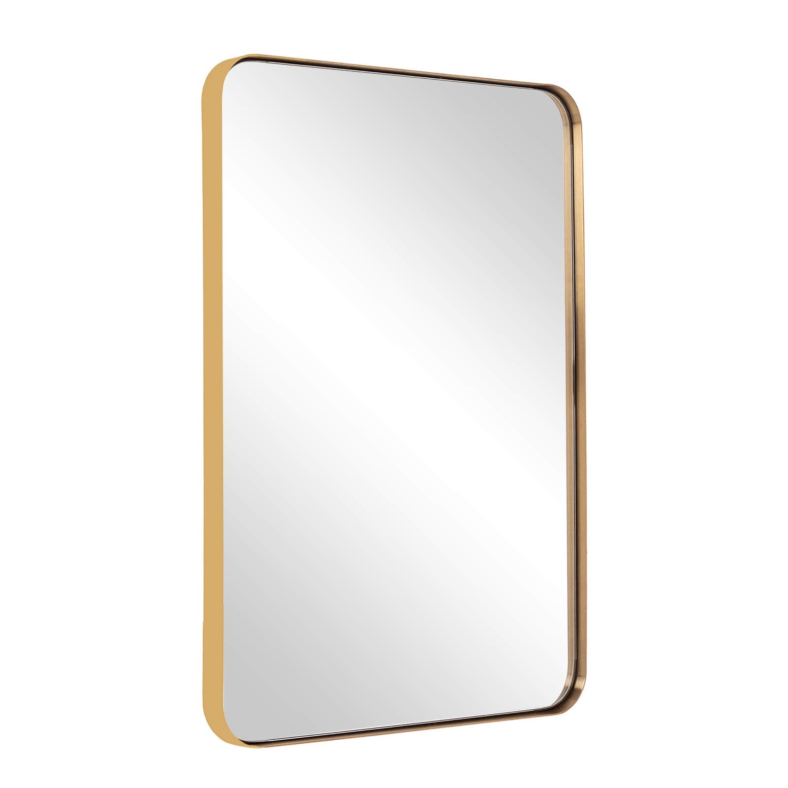 Andy Star Gold Wall Mirror, 24x36 inch Rectangle Mirror, Stainless
