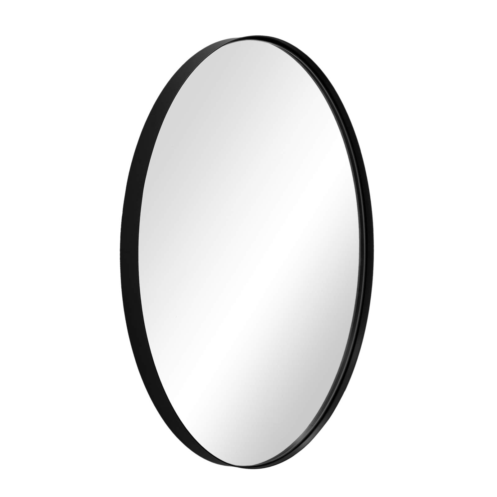 Andy Star Wall Mirror for Bathroom, 22x30" Large Black Oval Mirror for