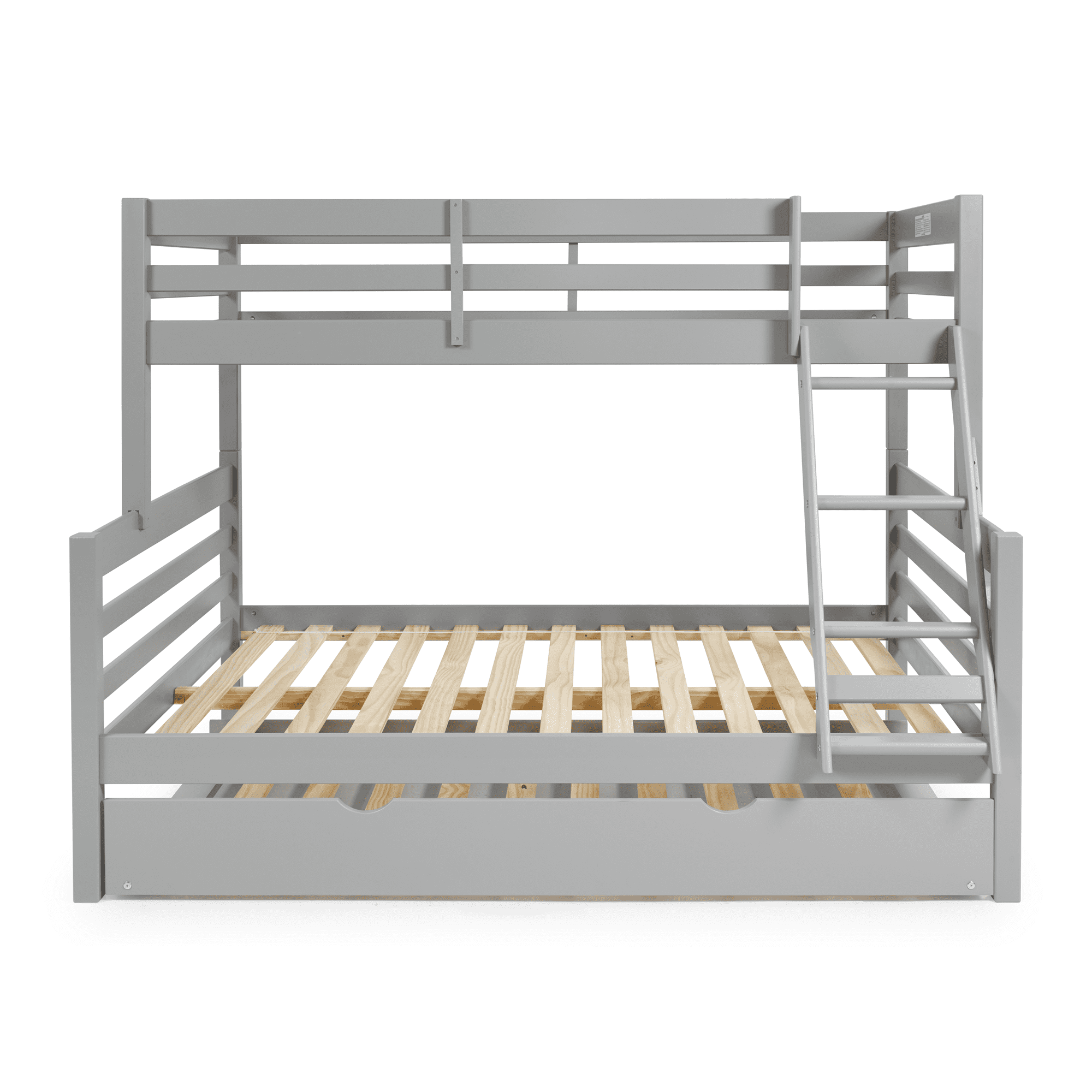 Andy Twin/Full Bunkbed with trundle - Grey color