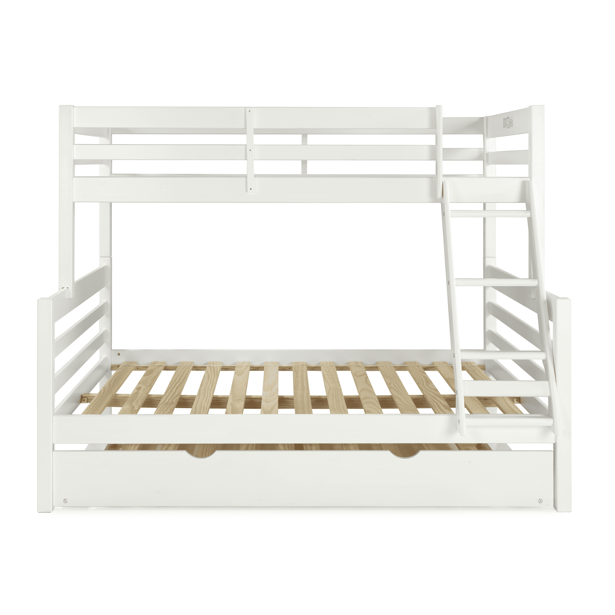 Andy Twin/Full Bunkbed with trundle - White color