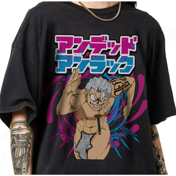 Andy Undead Unluck Manga Anime T-shirt,Dark Heather color,size S