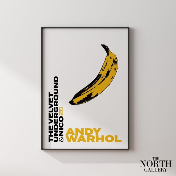 Andy Warhol Banana Exhibition Poster Print, Andy Warhol Print, Exhibition Wall Art, Gallery Wall Art UNFRAMED Poster, Wall Art for Decor, Present, 24x36