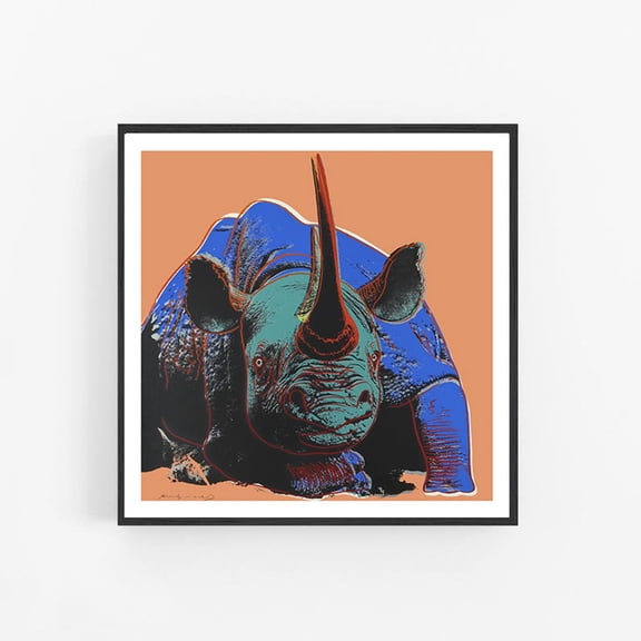 Andy Warhol Black Rhinoceros Endangered Species Portfolio Giclee Animal, Unframed Poster