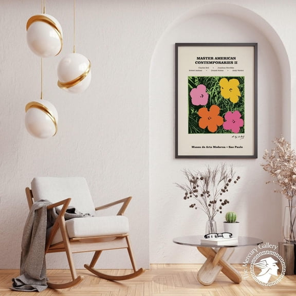 Andy Warhol Flowers Print Pop Art Retro Home Decor