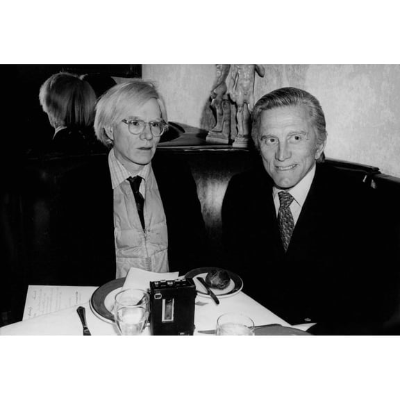 Andy Warhol Kirk Douglas. 1980s Photo by Adam Scull Poster Print