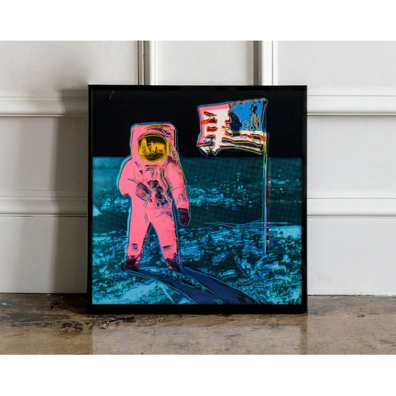 Andy Warhol Moonwalk pop art poster, Andy Warhol Moonwalk Print, Andy Warhol Astronaut print Wall art decor, Square print, 16x24 UNFRAMED